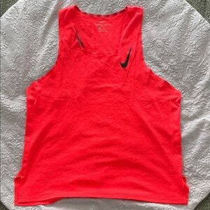 Nike Aeroswift women's running singlet Bright Orange Red Athletic Tank Sz Large